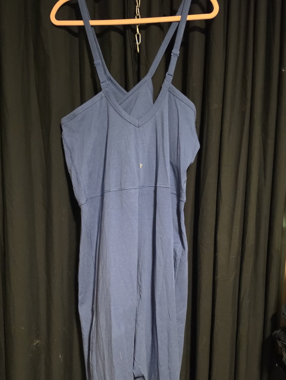 Women’s Blue Strappy V-Neck Tank Top Romper